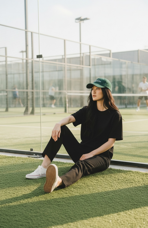 Hot girls play padel Cap - Dark green