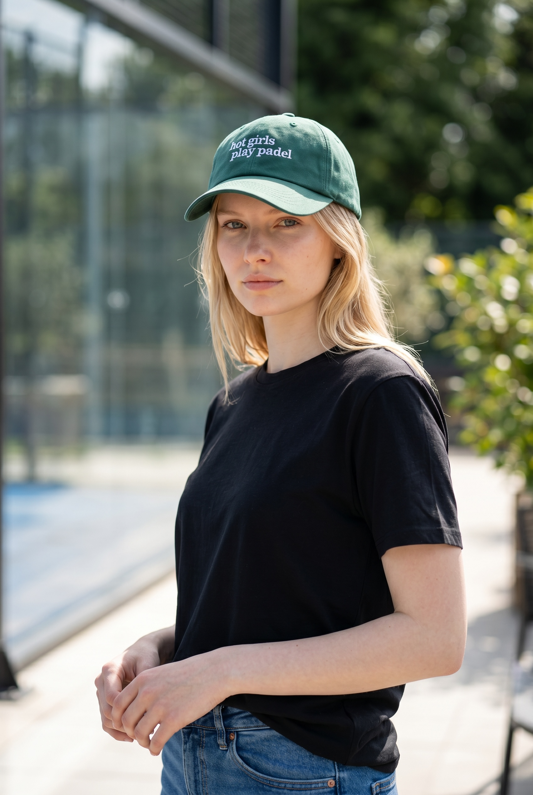 Hot girls play padel Cap - Dark green