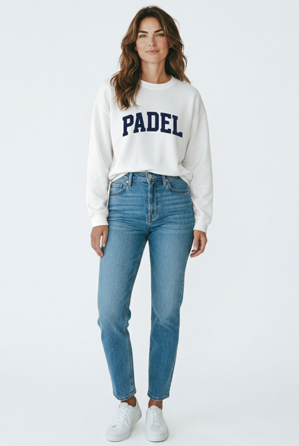 Padelista Court Crewneck — White