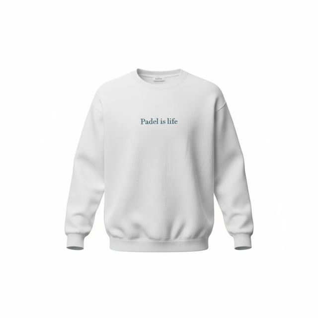 Padel is life Crewneck — White